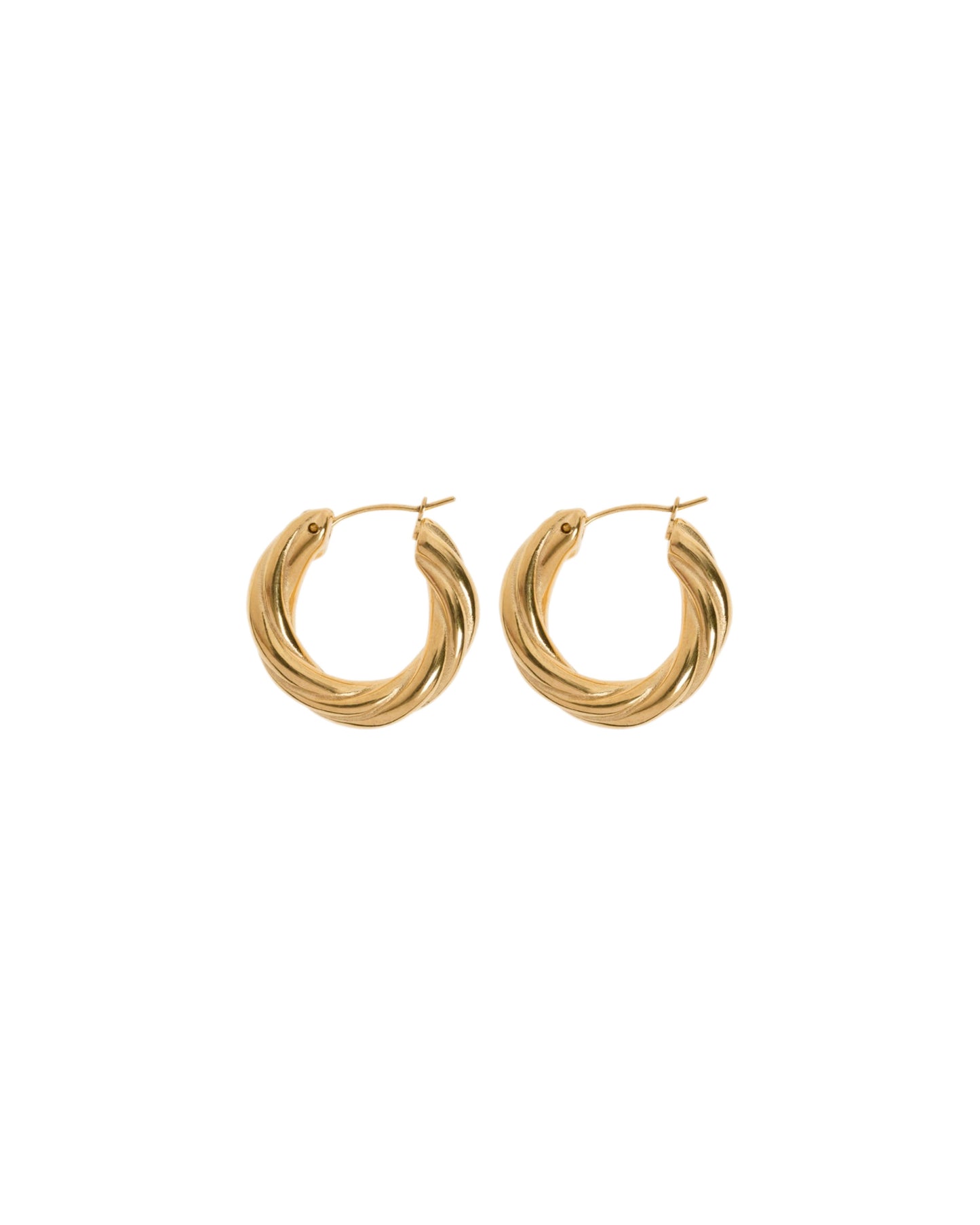 TWISTED HOOP EARRINGS