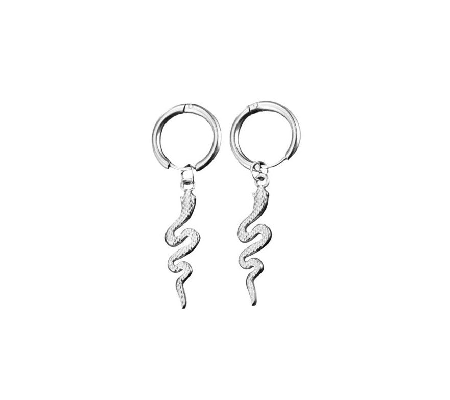 SNAKE HOOP EARRINGS