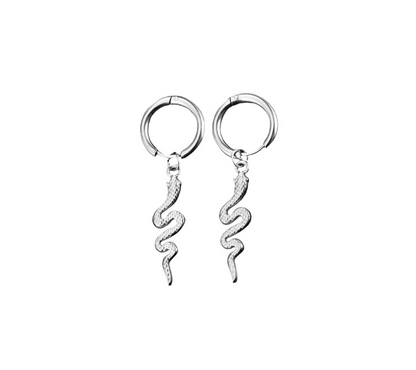 SNAKE HOOP EARRINGS