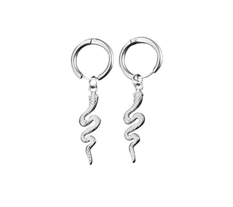 SNAKE HOOP EARRINGS