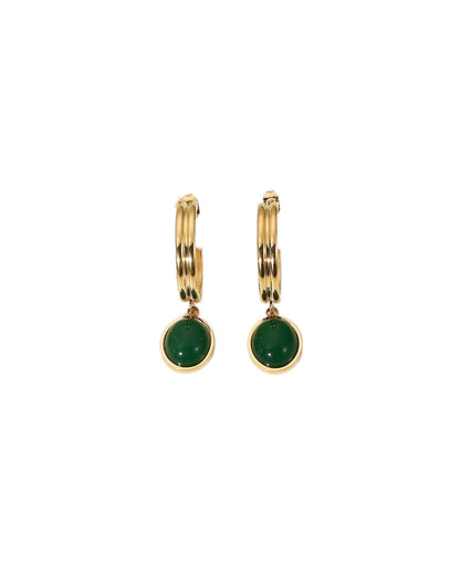 HOOP EARRINGS AVENTURINE