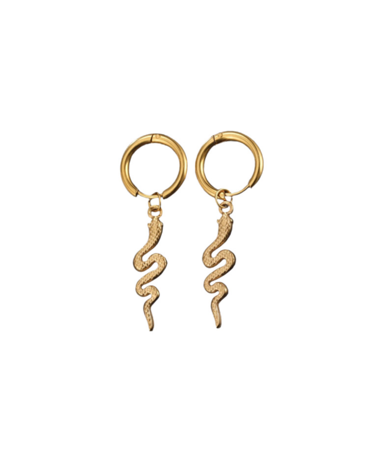 SNAKE HOOP EARRINGS