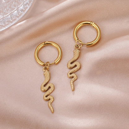 SNAKE HOOP EARRINGS